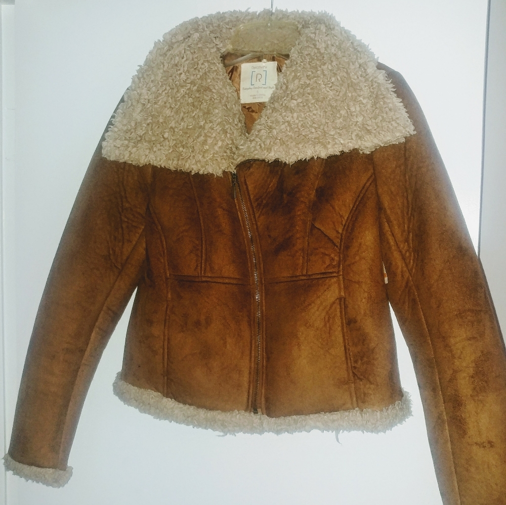 Relativity Brown Jacket w/ Tan Faux Fur lining
